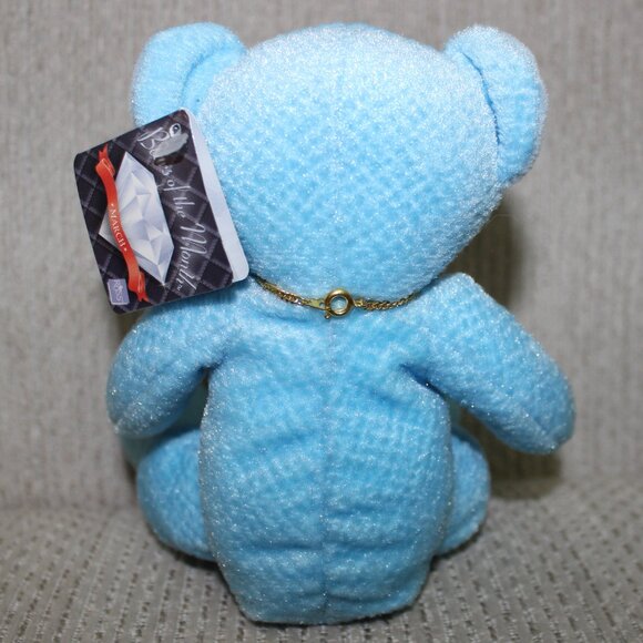 3/$55❤️1980s vintage Russ Bears Of The Month March Aquamarine Pendant Birthstone - Picture 11 of 13